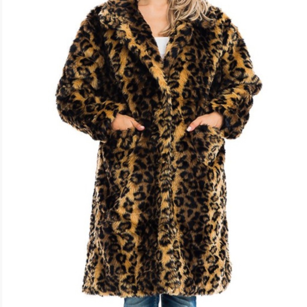 Cozy Leopard / Cheetah / Animal Print Teddy Coat - Picture 9 of 10